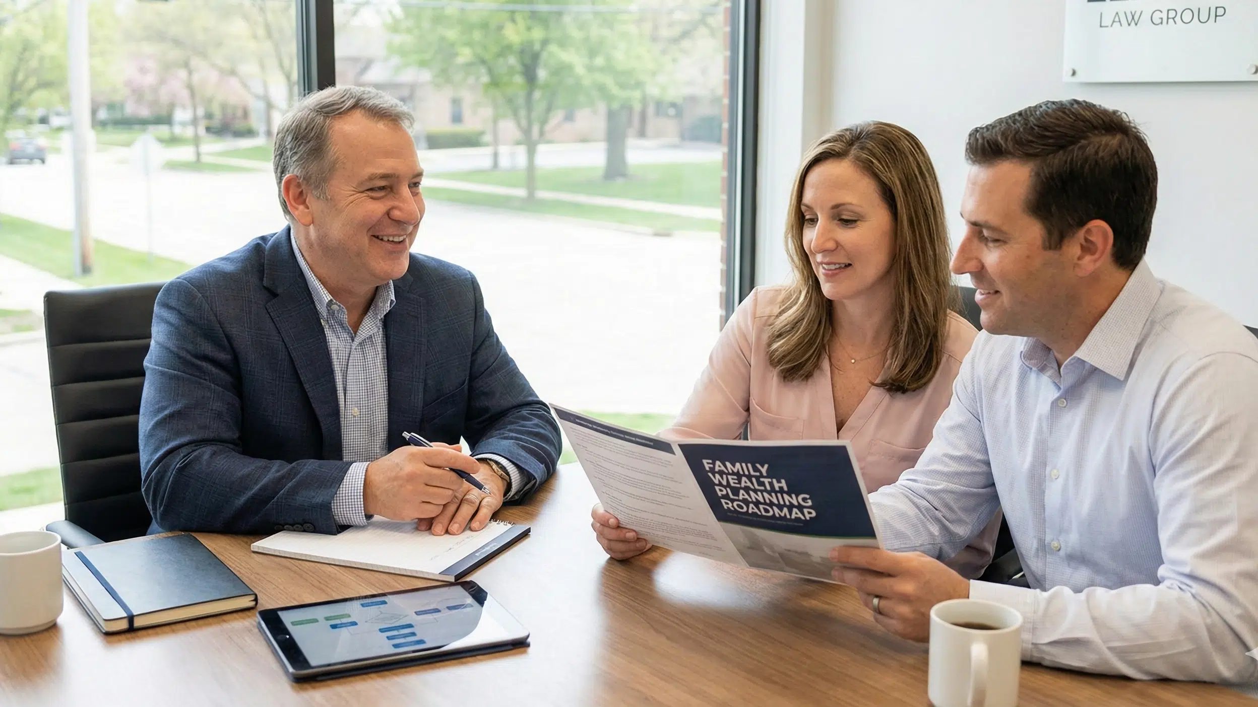 Estate planning meeting with family
